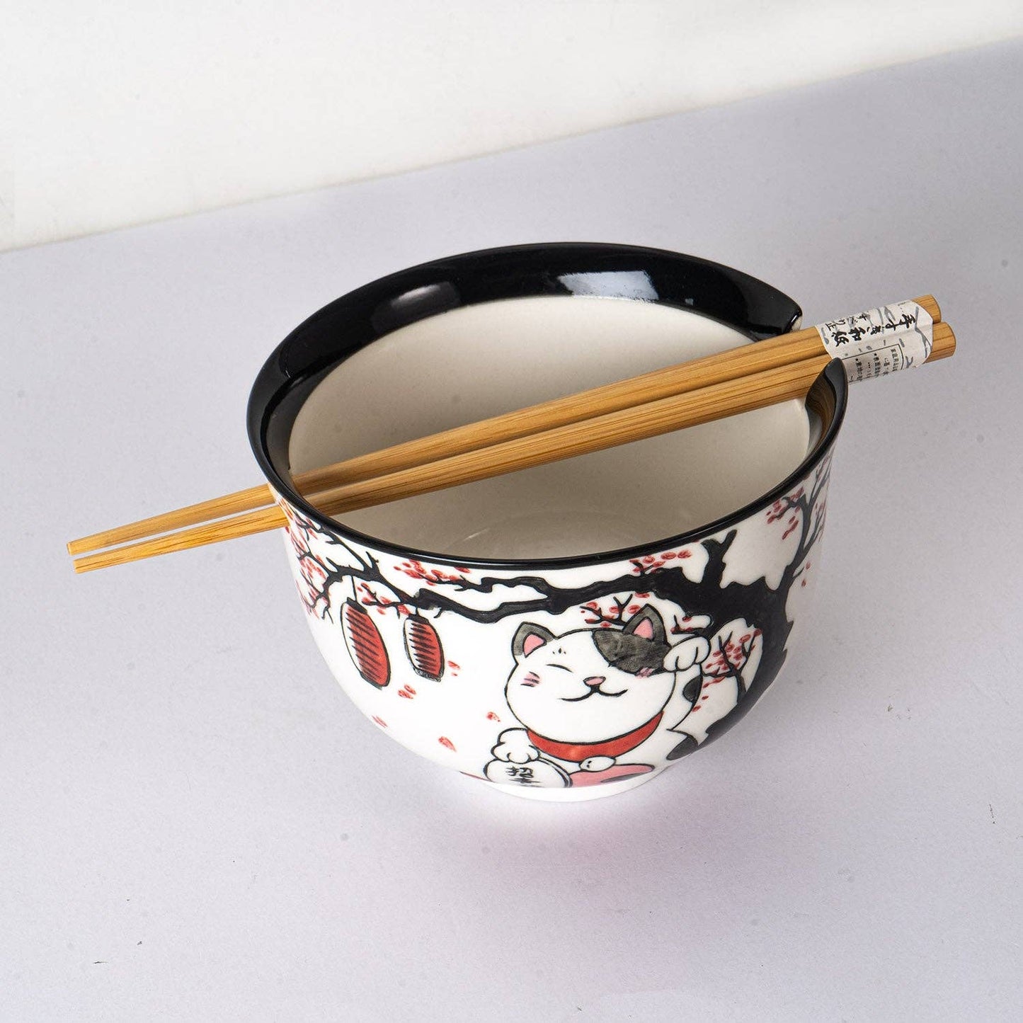 18oz Donburi Bowl With Chopsticks Set - Lucky Cat Festival