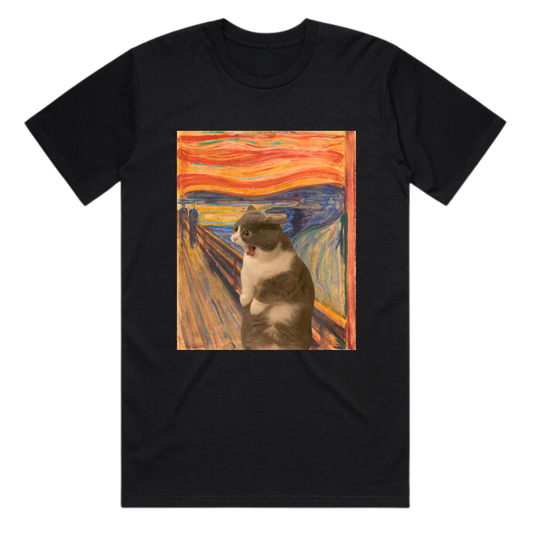 The Scream Cat Meme T-Shirt Vintage Art Meme Edvard Munch