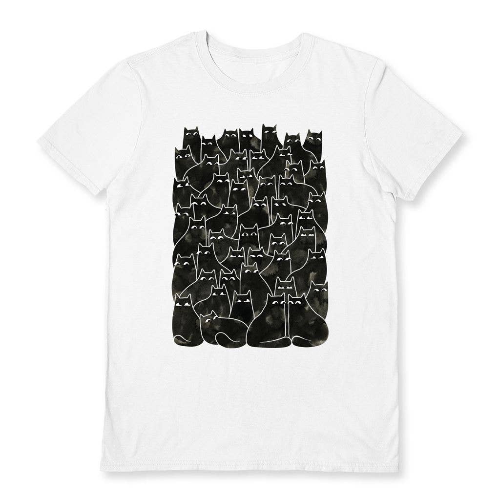 Suspicious Cats White T-Shirt