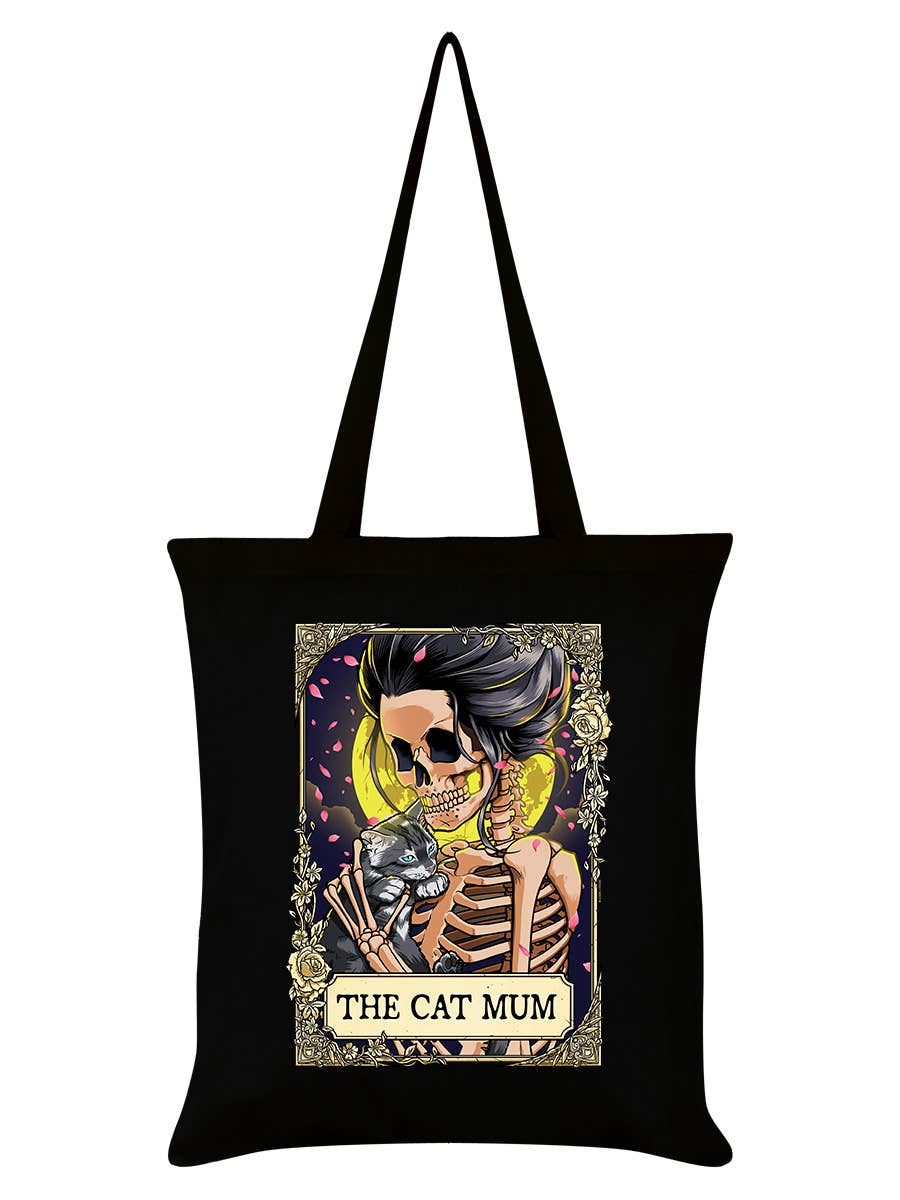 Deadly Tarot RIP - The Cat Mum Black Tote Bag