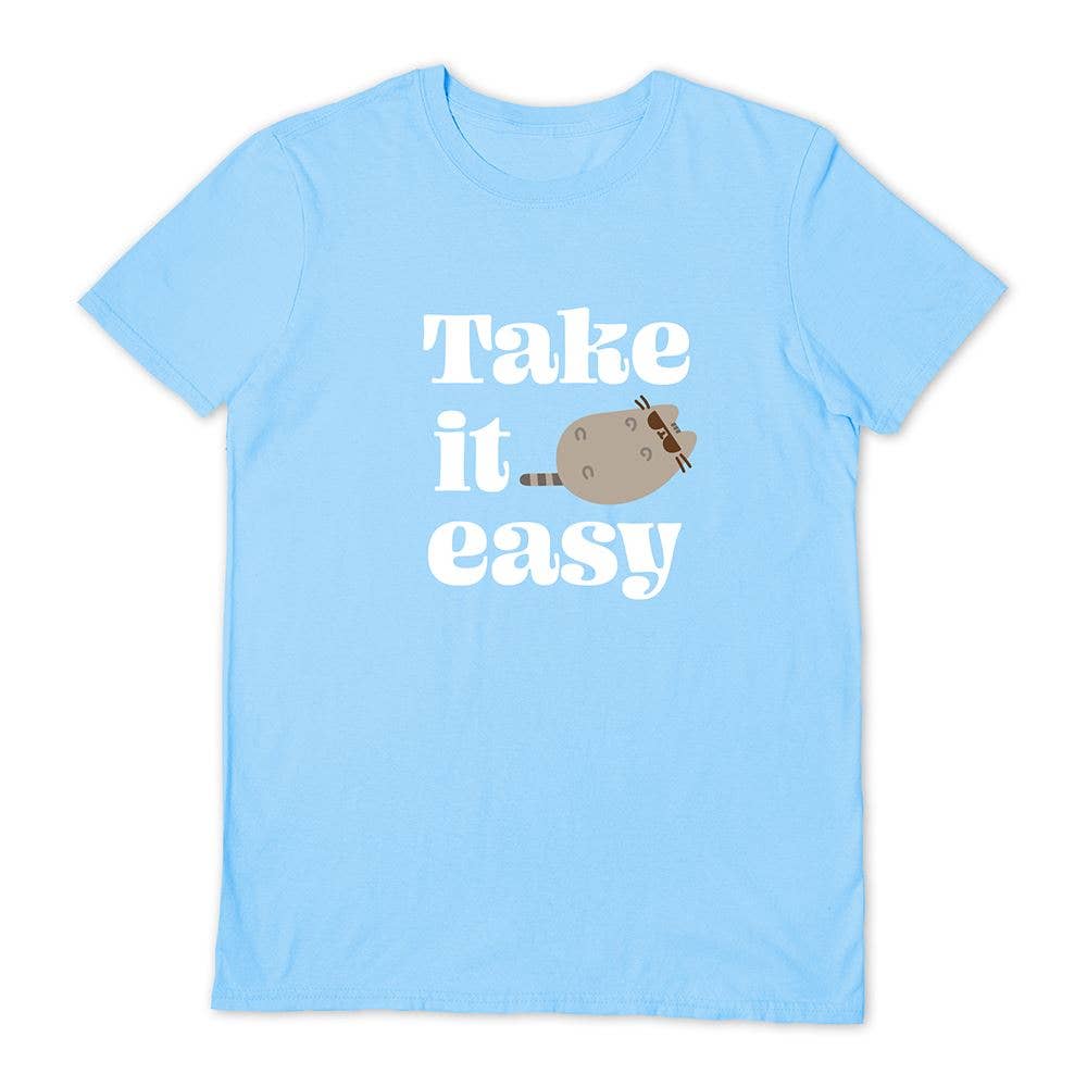 Pusheen Take It Easy Light Blue Unisex T-Shirt