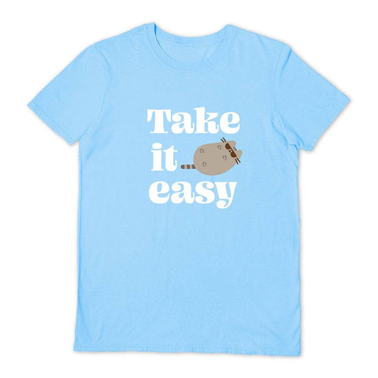 Pusheen Take It Easy Light Blue Unisex T-Shirt