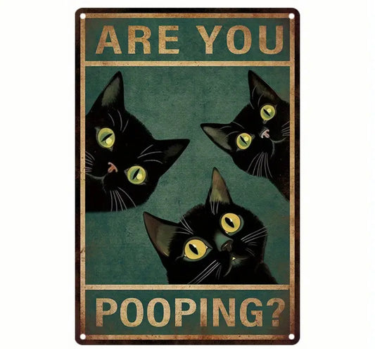 Are You Pooping? Metal Sign