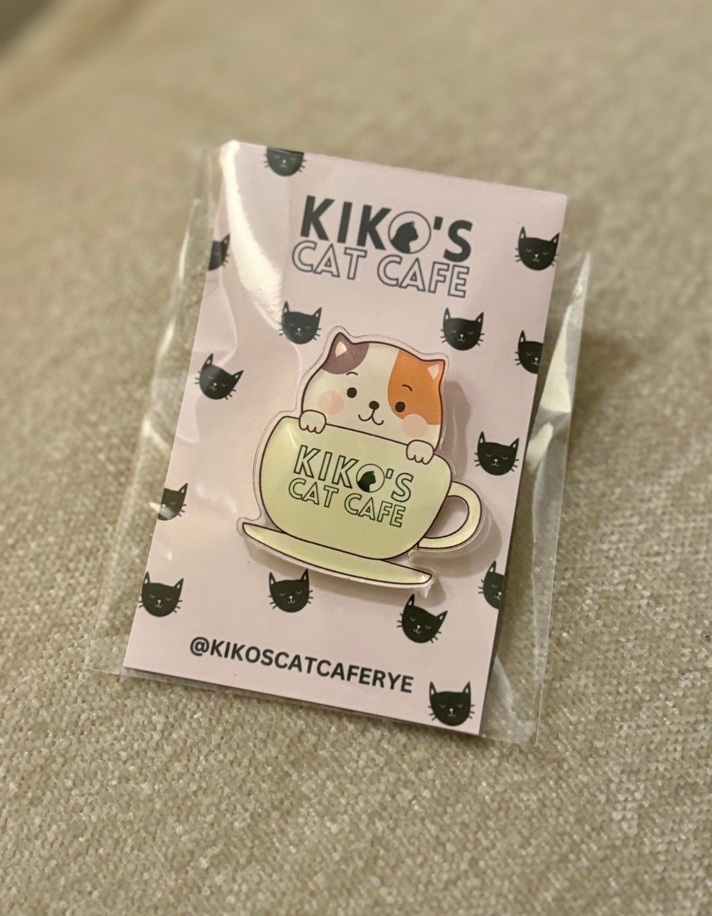 Kiko’s Cat Cafe Acrylic Badge