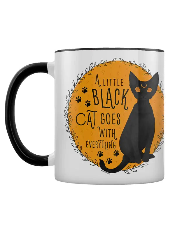 A Little Black Cat Goes With Everything Black Inner Mug