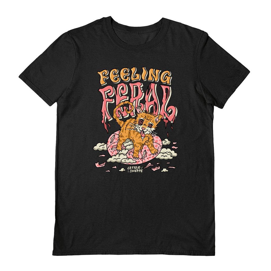 Feral Kitty Black T-Shirt