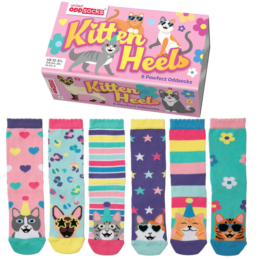 Cat Socks Odd Socks Kitten Heels Gift Box