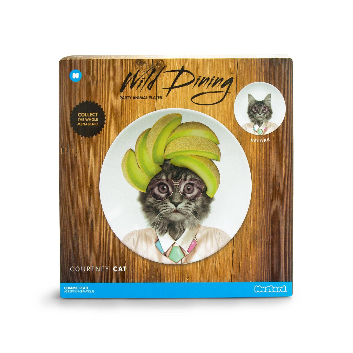 Wild Dining Cat Plate